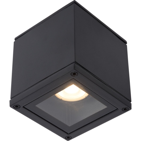 Lucide Aven Spot Vierkant Badkamer IP65 Zwart