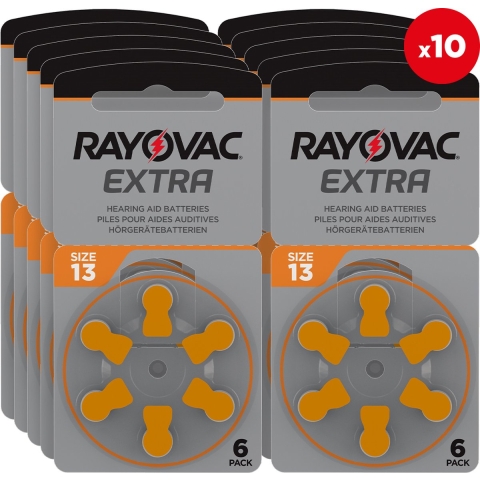 Rayovac gehoorapparaat batterijen - Type 13 - 10 x 6 stuks