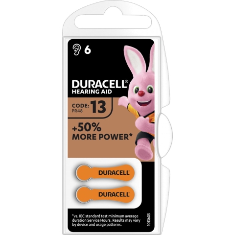Duracell gehoorapparaat batterijen - Type 13 - 10 x 6 stuks