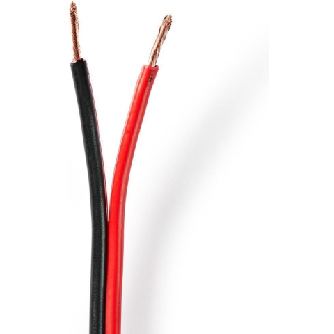 Speaker-Kabel | 2 x 2,50 mm2 | 15 m rond | Rood/Zwart