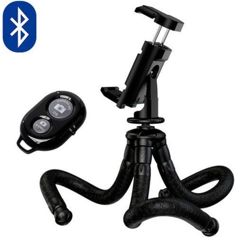 BRESSER Mini-Flex Statief en Bluetooth Afstandsontspanner voor Smartphones