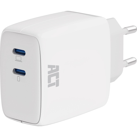 USB-C Lader 65W 2-port met Power Delivery PPS en GaNFast Oplader