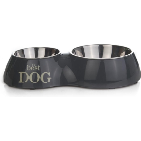 Beeztees Best Dog - Dinerset Hond - Grijs - 31x17,5x6 cm