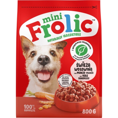 Frolic Mini met rund hondenvoer 5 x 800 g