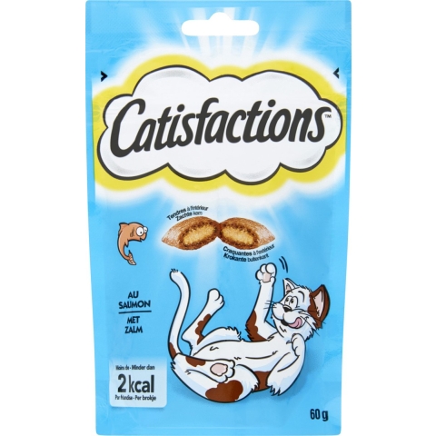 Catisfactions met zalm kattensnoep 12 x 60 g