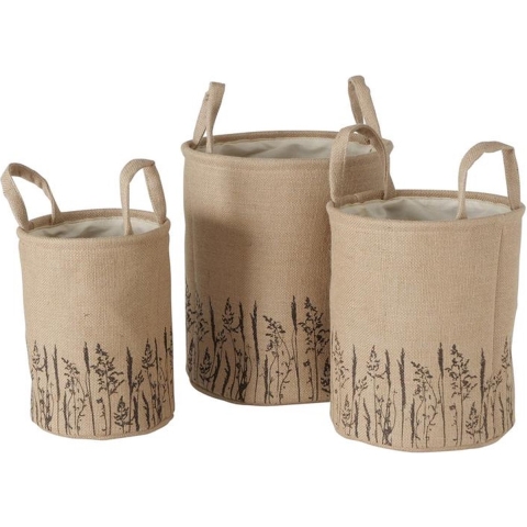 Boltze Home Mandenset Graser Jute 3-delig H28-30 En 35cm