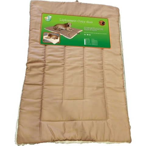 Ligkussen Cozy Duo bruin/wit 88x55 cm - Gebr de boon