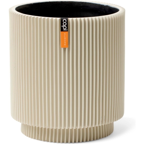 Capi Europe Vaas cilinder Groove Colours - 19x21 - Beige