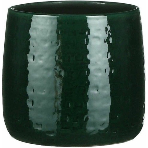 Mica Decorations Plantenpot - keramiek - groen - 19 x 17 cm