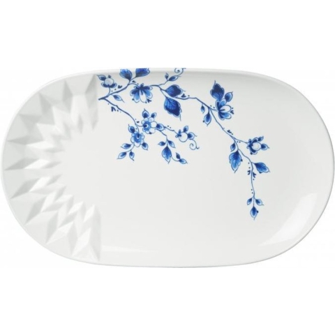HEINEN - Blauw Vouw - Serveerschaal 30x18cm