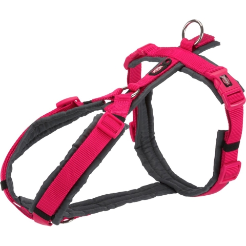 Trixie Trixie hondentuig premium trekking fuchsia / grijs