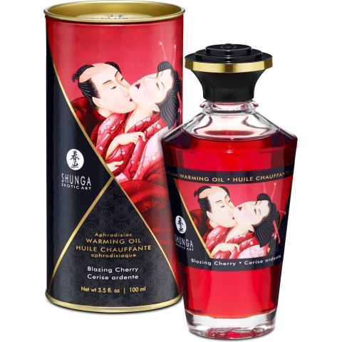 Shunga -Verwarmende Massage Olie 100ml met smaak