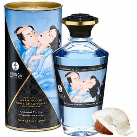 Shunga -Verwarmende Massage Olie 100ml met smaak