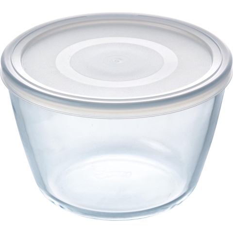 Pyrex Cook and Freeze Ronde Glazen Vershoudschaal met Deksel 1.6L