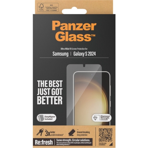 Panzerglass Galaxy S 2024-uwf W.easyaligner Screenprotector Voor Samsung Galaxy 2024 Transparant
