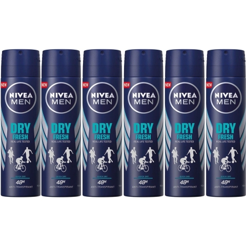 Nivea Nivea Deospray Men - Dry Fresh 150 ml. 6 x Voordeelpak