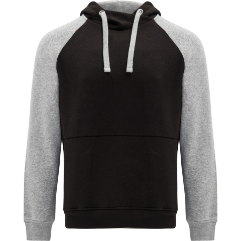Roly RY1058 Badet Hooded Sweatshirt - Black 02/Heather Grey 58 - XL