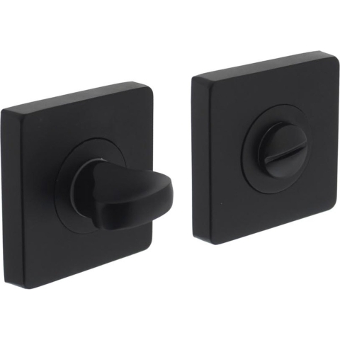 Intersteel | Rozet toilet-/badkamersluiting | Vierkant | Mat Zwart