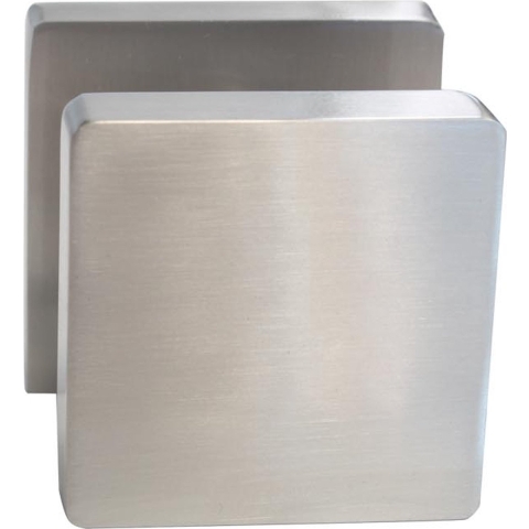 Intersteel | Knop op rozet | Vierkant | Nikkel Mat