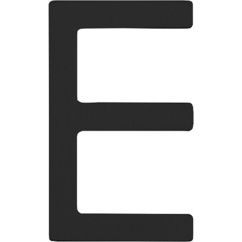 Intersteel | Huisletter E | 100mm | RVS/Mat Zwart