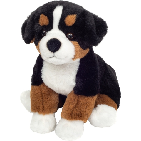 Knuffeldier hond Berner Sennen - zachte pluche stof - premium knuffels - multi kleur - 26 cm -