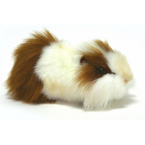 Hansa knuffel cavia - wit/bruin - 30 cm - knuffeldier - realistische knuffels -