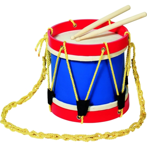 Kinder trommel van hout - 20 x 21 cm - speelgoed instrumenten -