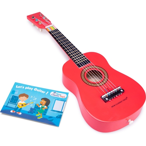 Speelgoed gitaar rood -