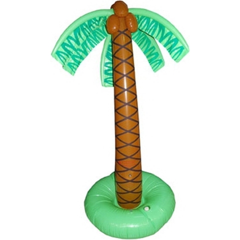 2x Opblaasbare decoratie palmboom 179 cm -
