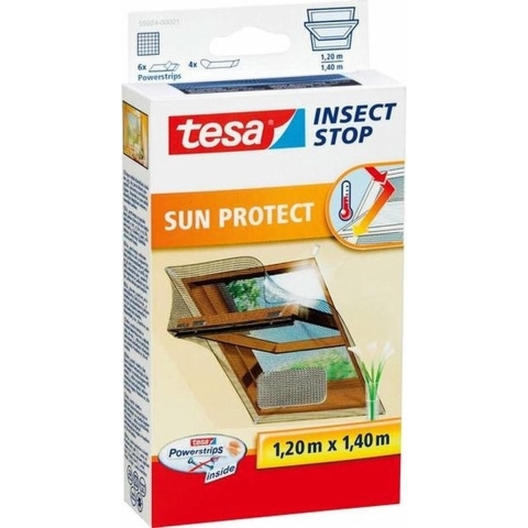 Tesa Vliegenhor/raamhor - zonwerend - zwart - 1,2 x 1,4 meter -