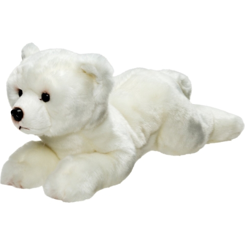 Pluche knuffel dieren IJsbeer - wit - 33 cm - Pooldieren -