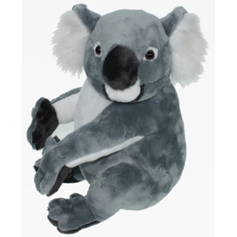 Pluche knuffel koala beer - grijs - 33 cm - Dieren knuffels voor kinderen -