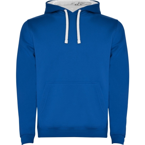Roly RY1067 Men´s Urban Hooded Sweatshirt - Royal Blue 05/White 01 - XXL