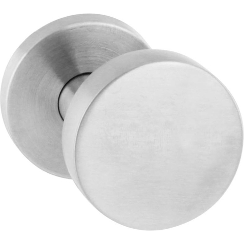 Intersteel | Knop rond verkropt | RVS Geborsteld