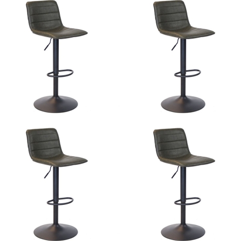 Bronx71 Industriële Barkruk Boston leer olijfgroen 60 - 76 cm -