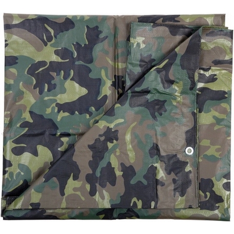 Camouflage afdekzeil / dekzeil - groen - 2.85 x 4 meter - dekkleed / zeil -