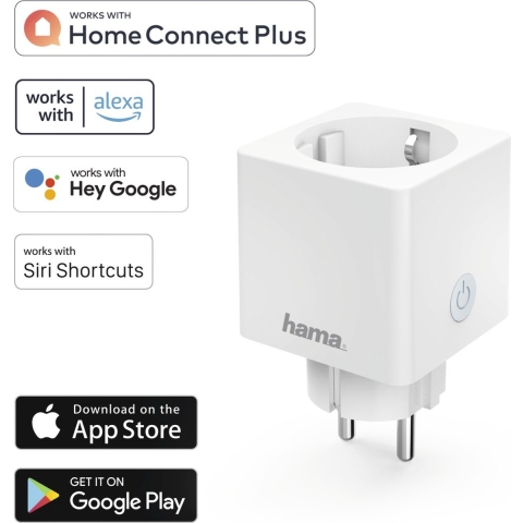 Hama Wifi-stopcontact Mini Meting Van Verbruik Zonder Hub Bed. Spraak/app