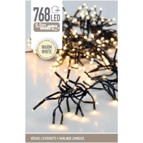 Kerst LED Clusterverlichting 5.5M 768 LEDs IP44 Warmwit