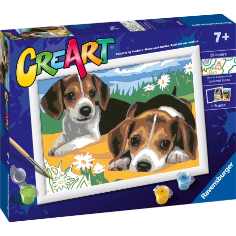 Ravensburger CreArt Schilderen op Nummer Beagle Puppies