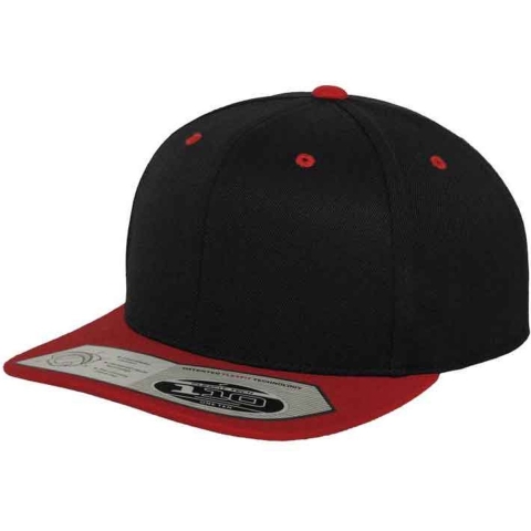 Flexfit FX110 110 Fitted Snapback - Black/Red - One Size
