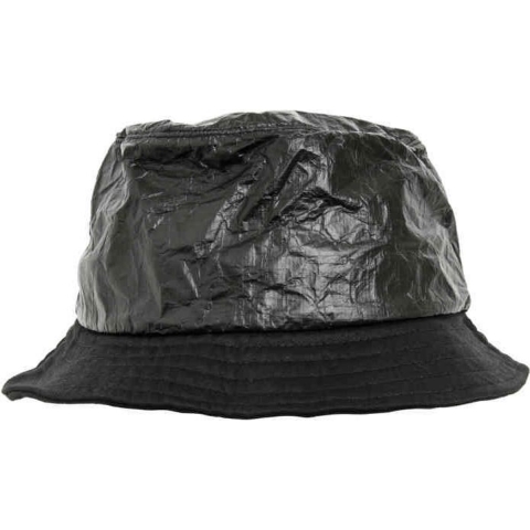 Flexfit FX5003CP Crinkled Paper Bucket Hat - Black - One Size