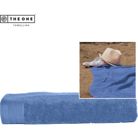 The One Towelling TH1000 Classic Beach Towel - Aqua Azure - 100 x 180 cm