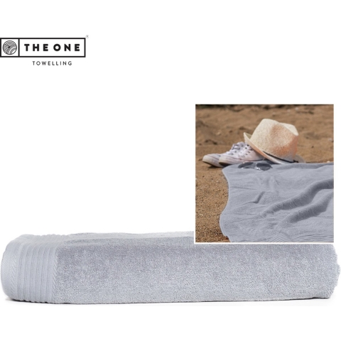 The One Towelling TH1000 Classic Beach Towel - Light Grey - 100 x 180 cm