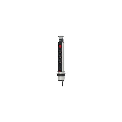 Brennenstuhl Tower Power stekkerdoos met USB | 3-voudig | 2m H05VV-F 3G1,5 | Met schakelaar - 1396201013