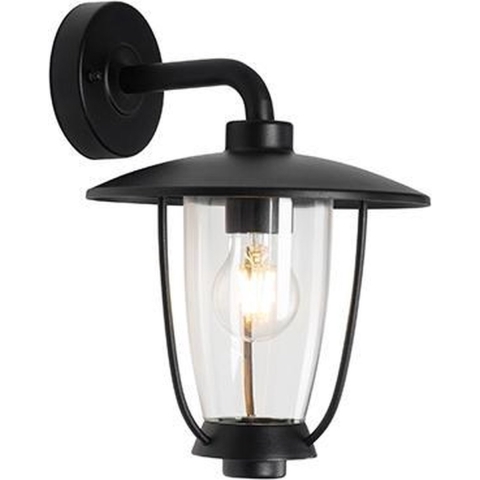 QAZQA Moderne buitenwandlamp zwart - Khana