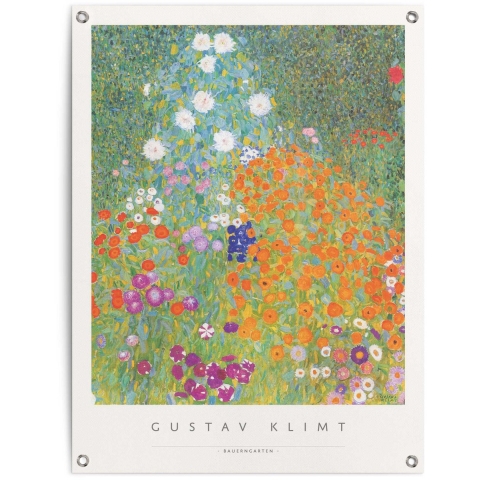 Reinders - Gustav Klimt Blumenwiese - Tuinposter 80x60cm