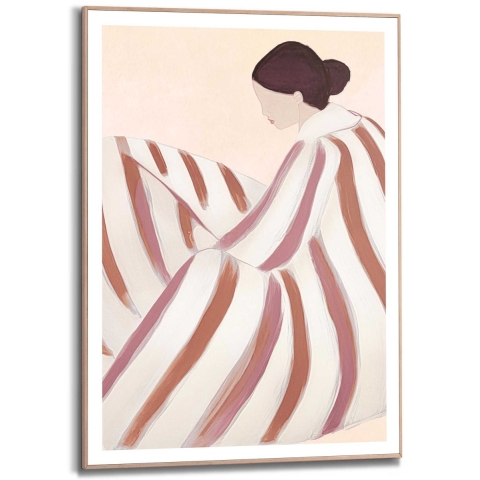 Reinders - Striped Woman - Schilderij 70x50cm Hout