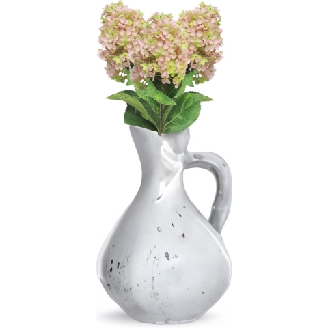 Kunstbloem Pluimhortensia/hydrangea groot - 3x - 85 cm - lichtroze - kunst zijdebloem -
