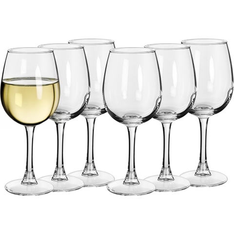 Alessandro Witte Wijnglazen King - 12x stuks - glas - 400 ml - H22 cm -