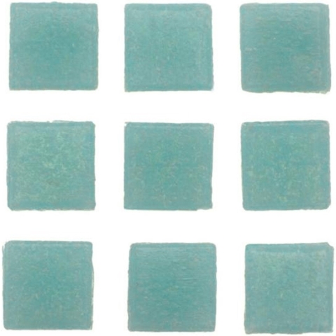 Glorex mozaiek steentjes/tegeltjes - vierkant - 420x stuks - turquoise - 1 x 1 cm -